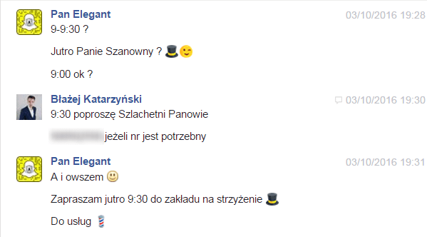 komunikacja facebook